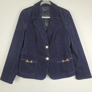 Talbots Navy Blazer with Gold Accents